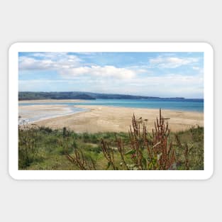 Hayle Beach, Cornwall, St Ives Bay, England art Sticker